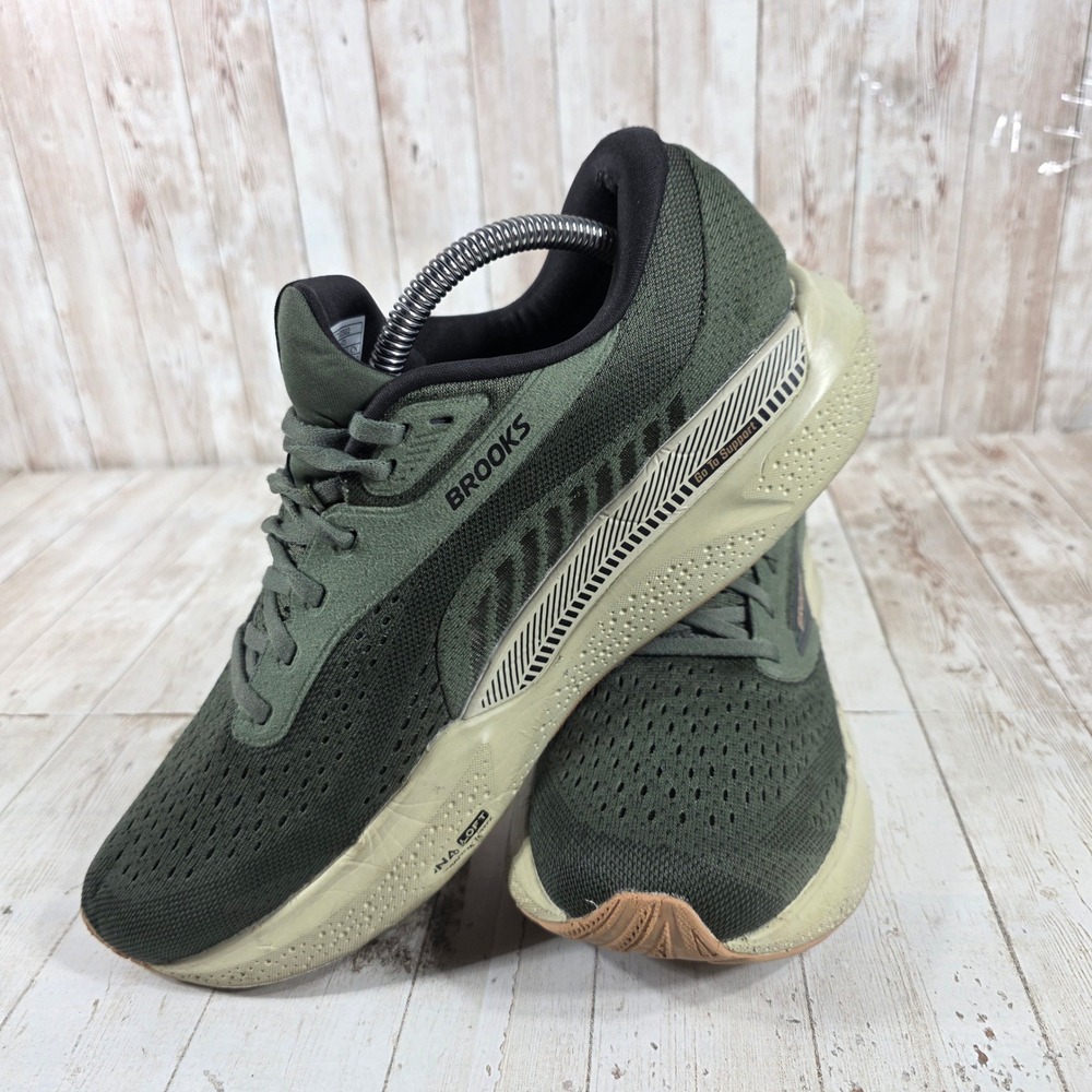 Brooks Adrenaline GTS 24 Mens Running Shoes Olive Green 9.5 D - Picture 5 of 9